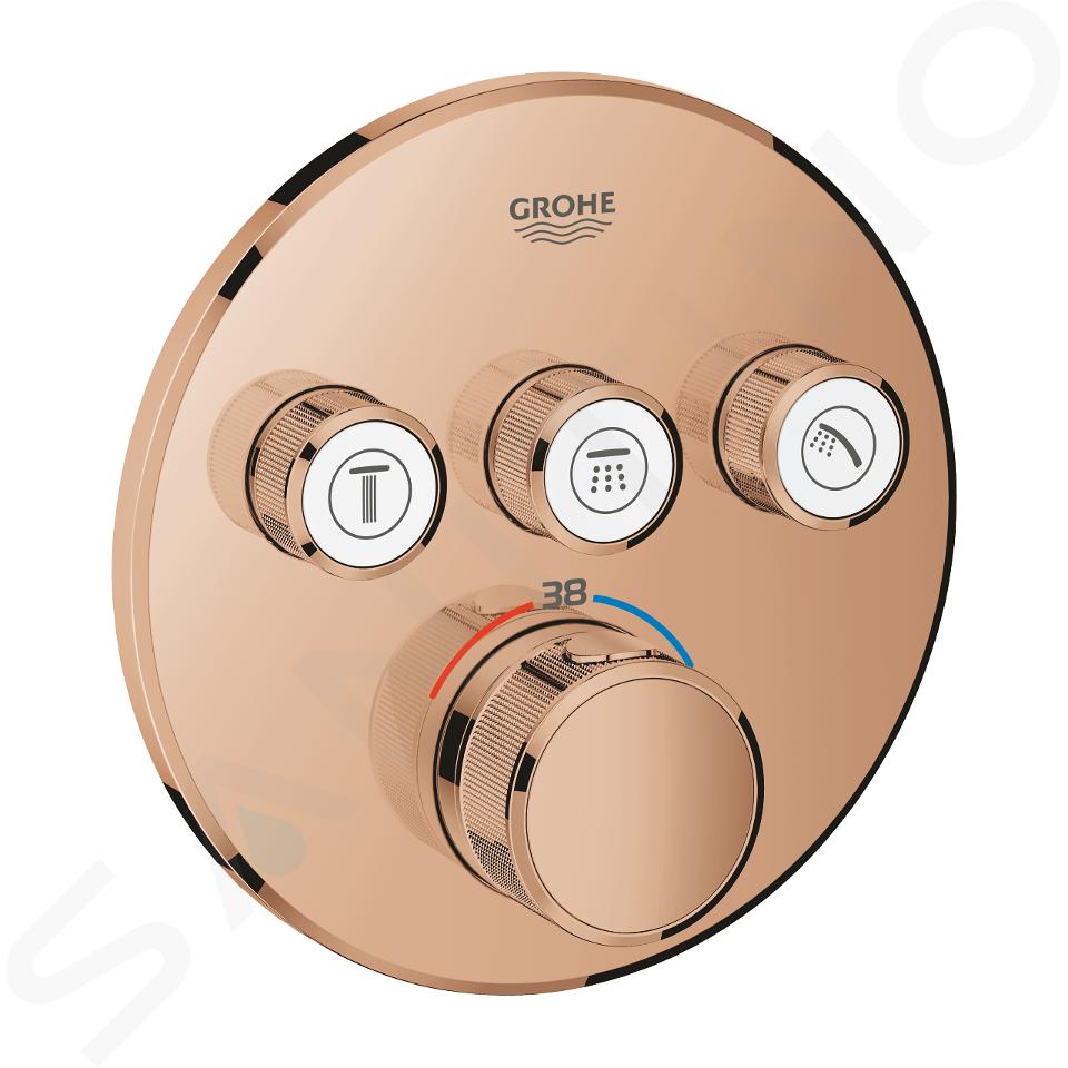 Grohe Grohtherm SmartControl - Grifo termostático empotrado de ducha, 3 válvulas, Warm Sunse 29121DA0