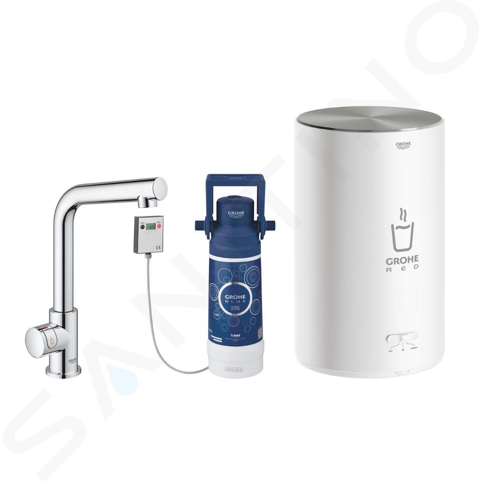 Grohe Red - Dřezový ventil Mono s ohřevem vody a filtrací, zásobník M, chrom 30339001