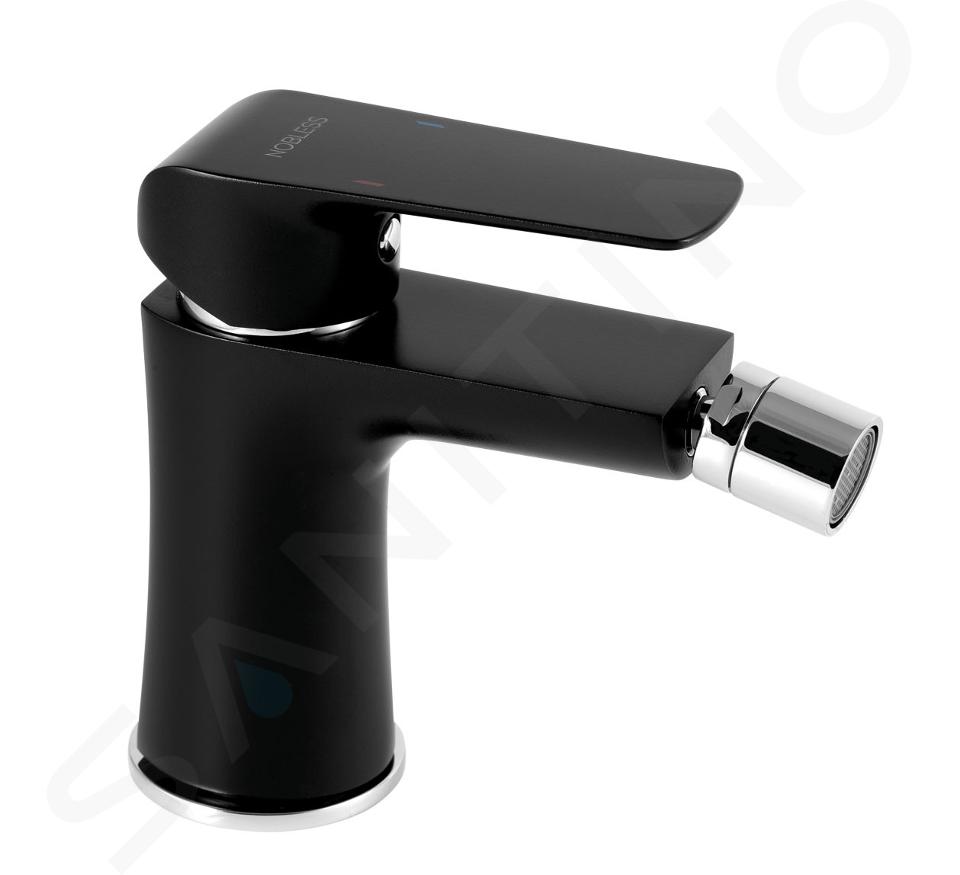 Novaservis Nobless Tina - Miscelatore da bidet, con sistema di scarico, nero opaco 38011,5