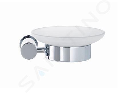 Duravit D-Code - Seifenschale mit Halter, rechts, Milchglas / chrom 0099181000