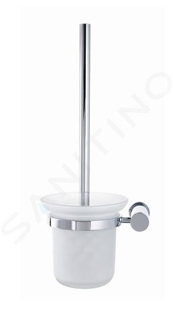 Duravit D-Code - WC kefa nástenná, matné sklo/chróm 0099271000