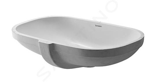 Duravit D-Code - Lavabo de sotoencastre 495x290 mm, sin orificio para grifería, blanco alpino 0338490000