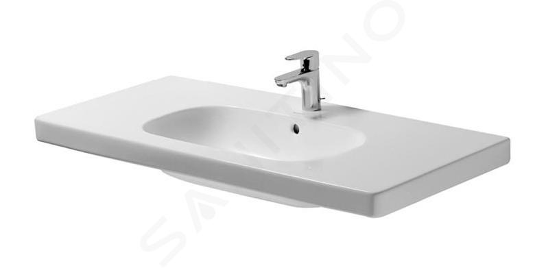 Duravit D-Code - Meubelwastafel 105x48 cm, met 1 kraangat, alpine wit 03421000002