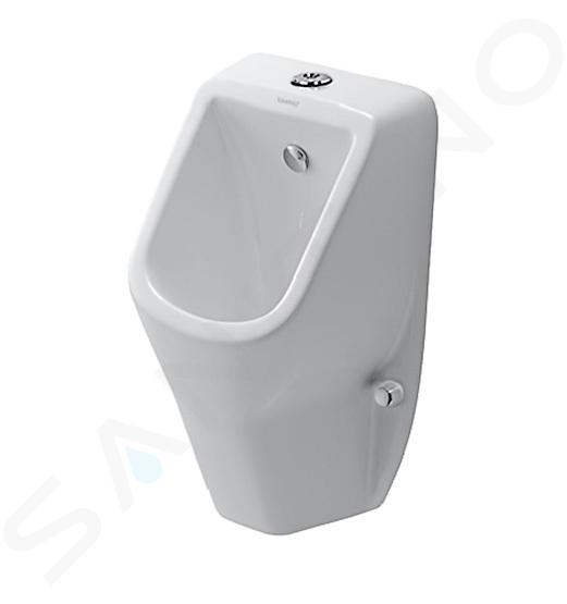 Duravit D-Code - Urinale, ingresso superiore, Rimless, bianco alpino 0828300000