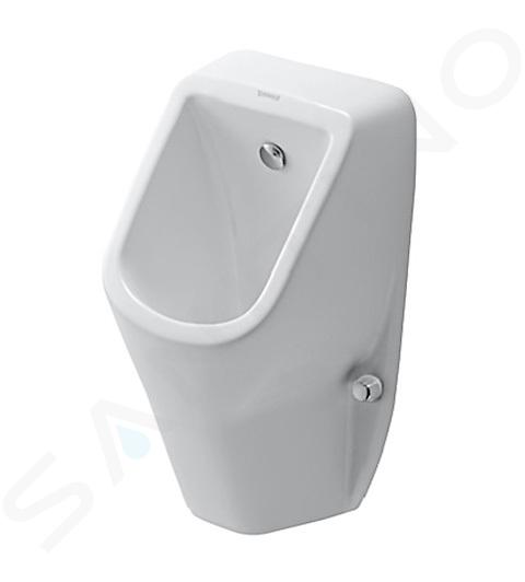 Duravit D-Code - Pisoár, zadní přívod vody, Rimless, alpská bílá 0829300000