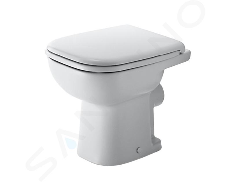 Duravit D-Code - Inodoro de pie, desagüe posterior, con HygieneGlaze, blanco alpino 21080920002