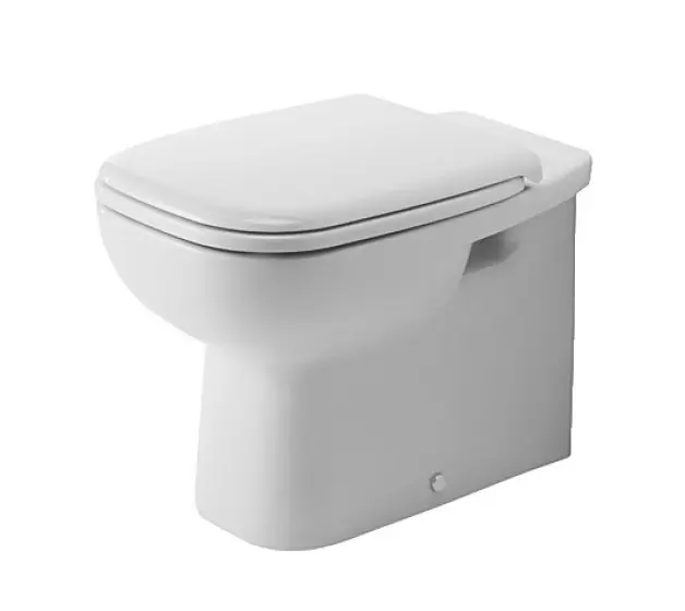 Duravit D-Code - Stojace WC, zadný odpad, s HygieneGlaze, biela 21150920002