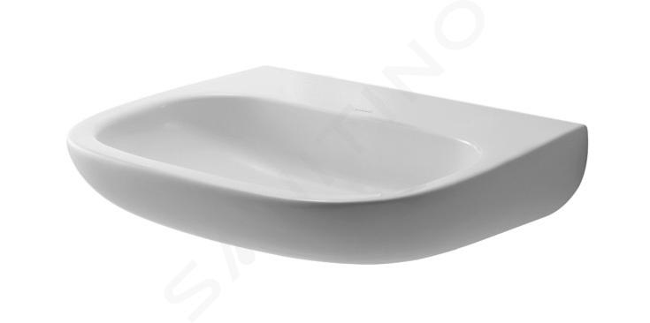 Duravit D-Code - Lavabo Med, 60x46 cm, sin orificio para grifería, blanco alpino 23116000702