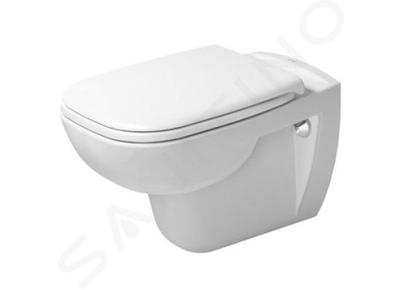 Duravit D-Code - Miska WC montowana do ściany, bez kołnierza, z deską SoftClose, kolor biały 45700900A1