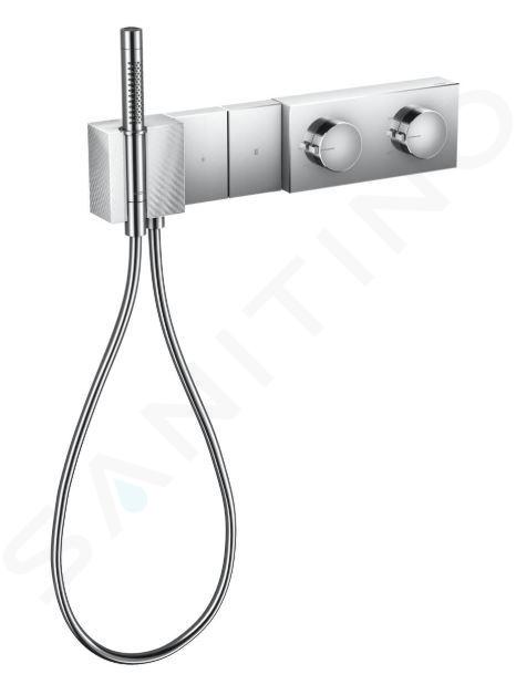 Axor Edge - Mitigeur thermostatique de douche encastré Select 470/100 pour 2 sorties, chrome/coupe diamant 46701000