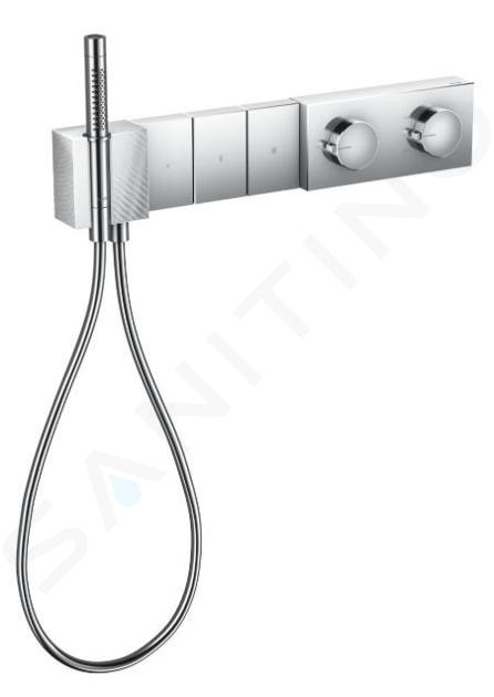 Axor Edge - Mitigeur thermostatique de douche encastré Select 540/100 pour 3 sorties, chrome/coupe diamant 46711000