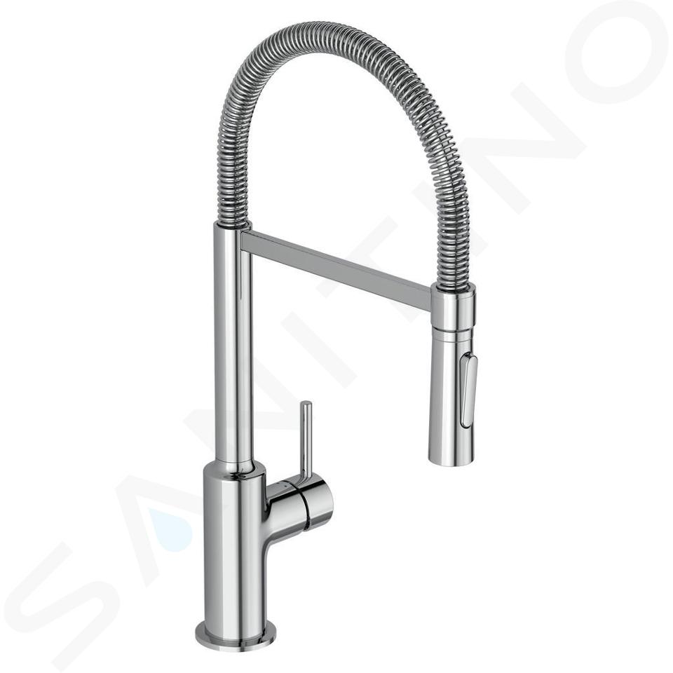 Ideal Standard Ceralook - Grifo de cocina Semi Profi con caño flexible, BlueStart, cromo BC302AA