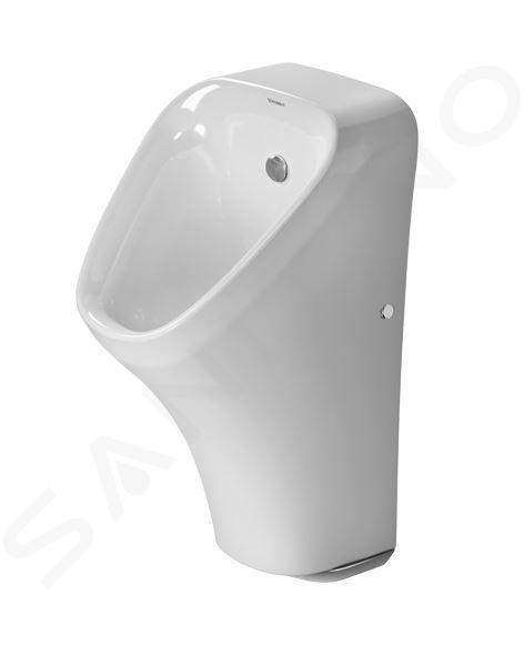 Duravit DuraStyle - Elektronický pisoár, bateriové připojení, Rimless, s HygieneGlaze, alpská bílá 2806312000