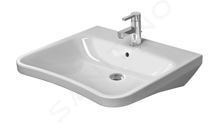 Duravit DuraStyle - Lavabo 650x570 mm, con 1 foro per miscelatore, con WonderGliss, bianco alpino 23296500001