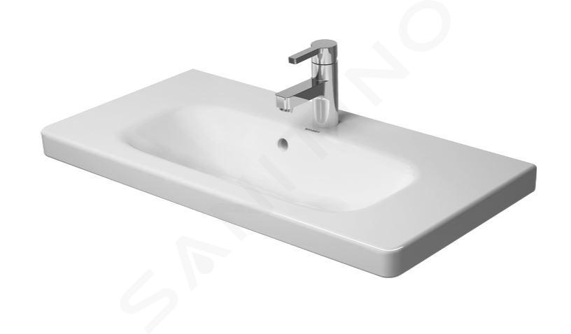 Duravit DuraStyle - Möbelwaschtisch Compact, 79x40 cm, mit 1 Hahnloch, mit WonderGliss, Alpinweiß 23377800001