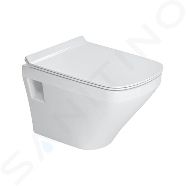 Duravit DuraStyle - Inodoro suspendido Compact, asiento Softclose, Rimless, blanco alpino 45710900A1