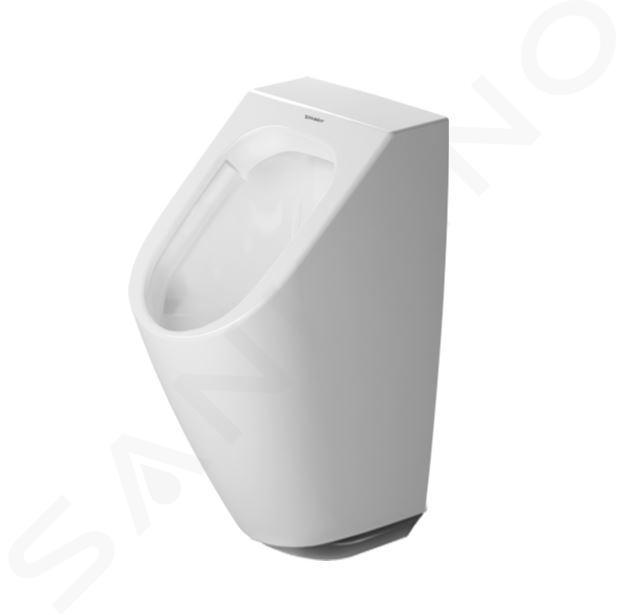 Duravit ME by Starck - Urinale elettronico, alimentazione a batteria, Rimless, con WonderGliss, bianco alpino 28093100001