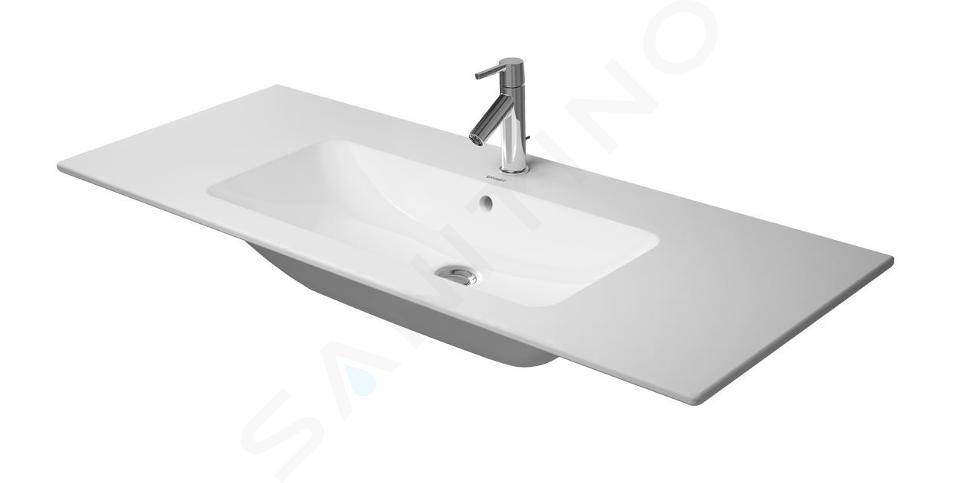 Duravit ME by Starck - Meuble-lavabo 1230x490 mm, avec un trou pour robinet, blanc alpin 2336120000