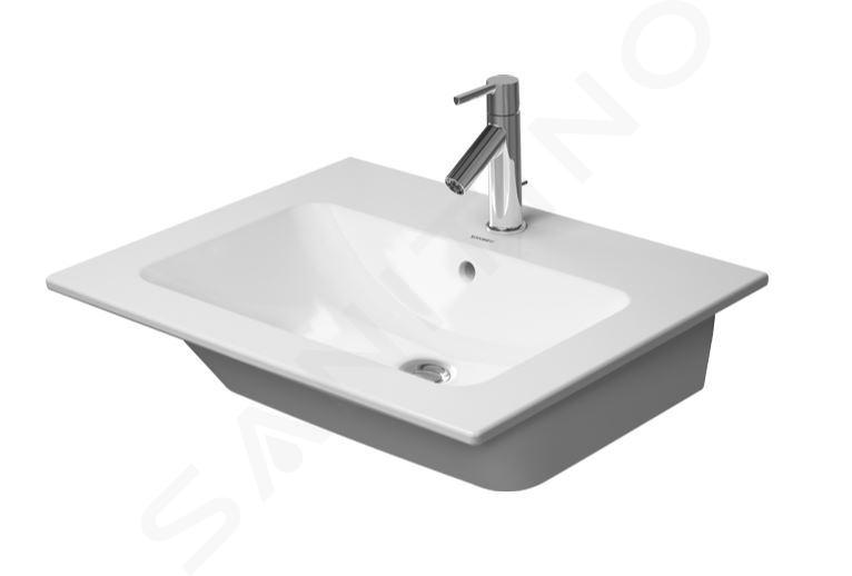 Duravit ME by Starck - Möbelwaschtisch 63x49 cm, ohne Hahnloch, Alpinweiß 2336630060