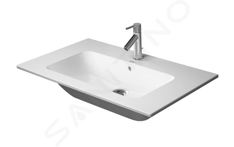 Duravit ME by Starck - Meubelwastafel 830x490 mm, met overloop, zonder kraangat, wit 2336830060