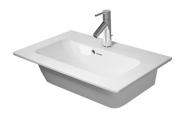 Duravit ME by Starck - Lavabo de mueble Compact, 630x400 mm, sin orificio para grifería, blanco alpino 2342630060