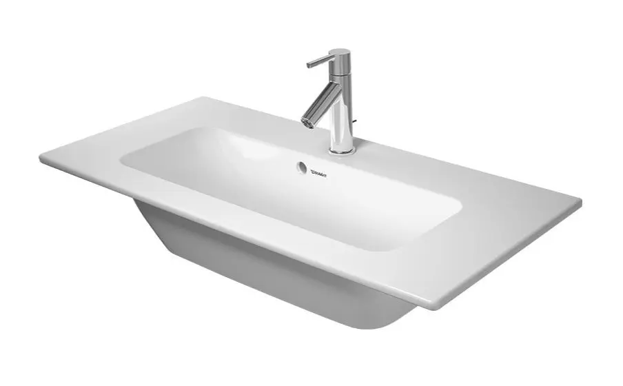 Duravit ME by Starck - Lavabo da mobile Compact, 830x400 mm, senza foro per miscelatore, bianco alpino 2342830060