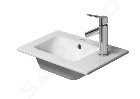 Duravit ME by Starck - Umývátko nábytkové 430x300 mm, s přepadem, s otvorem pro baterii, bílá 0723430000