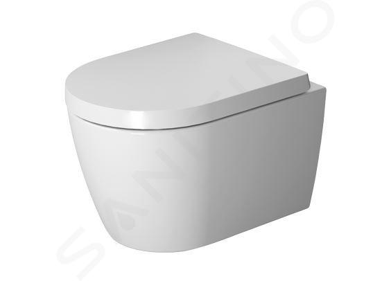 Duravit ME by Starck - Inodoro suspendido, asiento Softclose, Rimless, blanco alpino 45300900A1