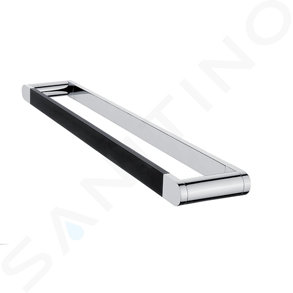 Nimco Nava - Handdoekhouder, lengte 58 cm, mat zwart/chroom NA 28061