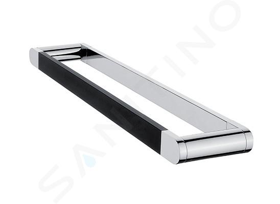 Nimco Nava - Držiak uterákov, dĺžka 45 cm, čierny mat/chróm NA 28046