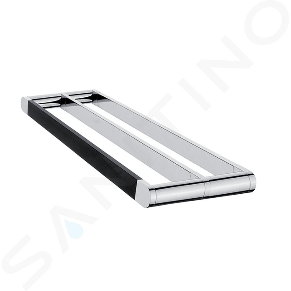 Nimco Nava - Handdoekrek, lengte 58 cm, mat zwart/chroom NA 28061D