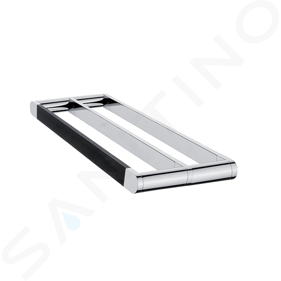 Nimco Nava - Porte-serviettes double, longueur 450 mm, noir mat/chrome NA 28046D