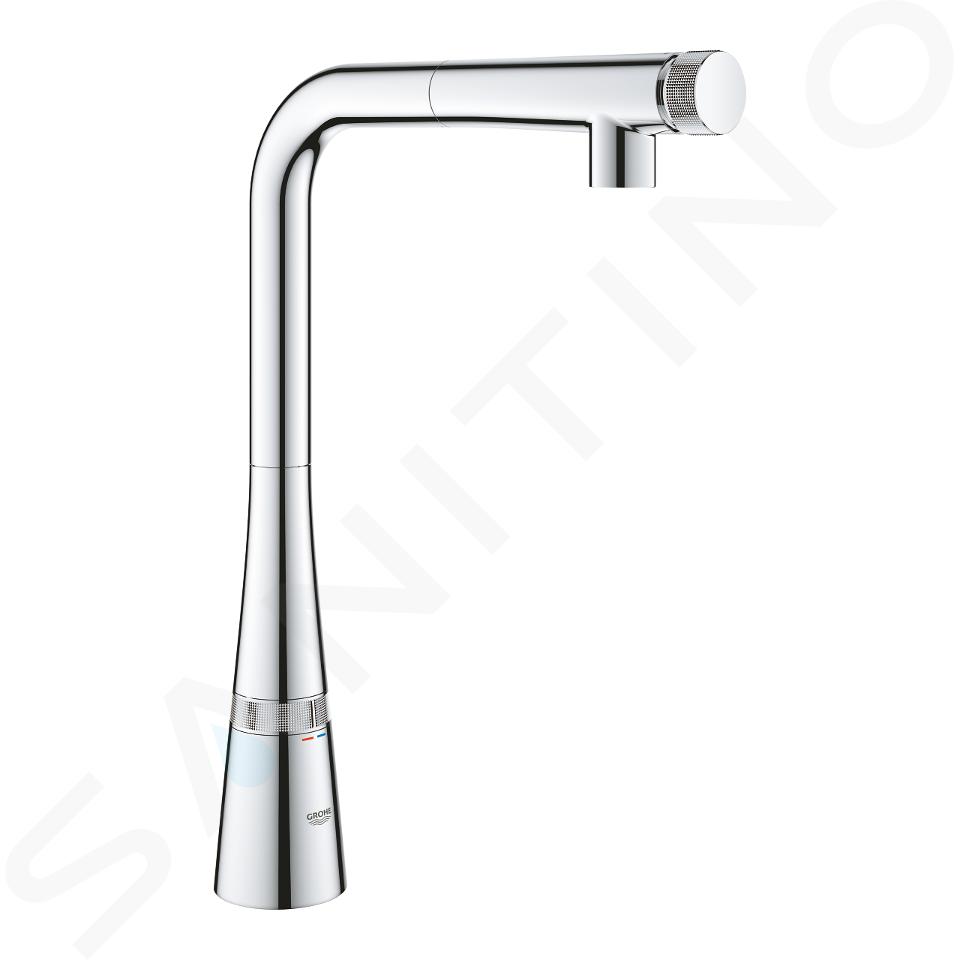 Grohe Zedra SmartControl - Dřezová baterie s výsuvnou koncovkou, SmartControl, chrom 31593002