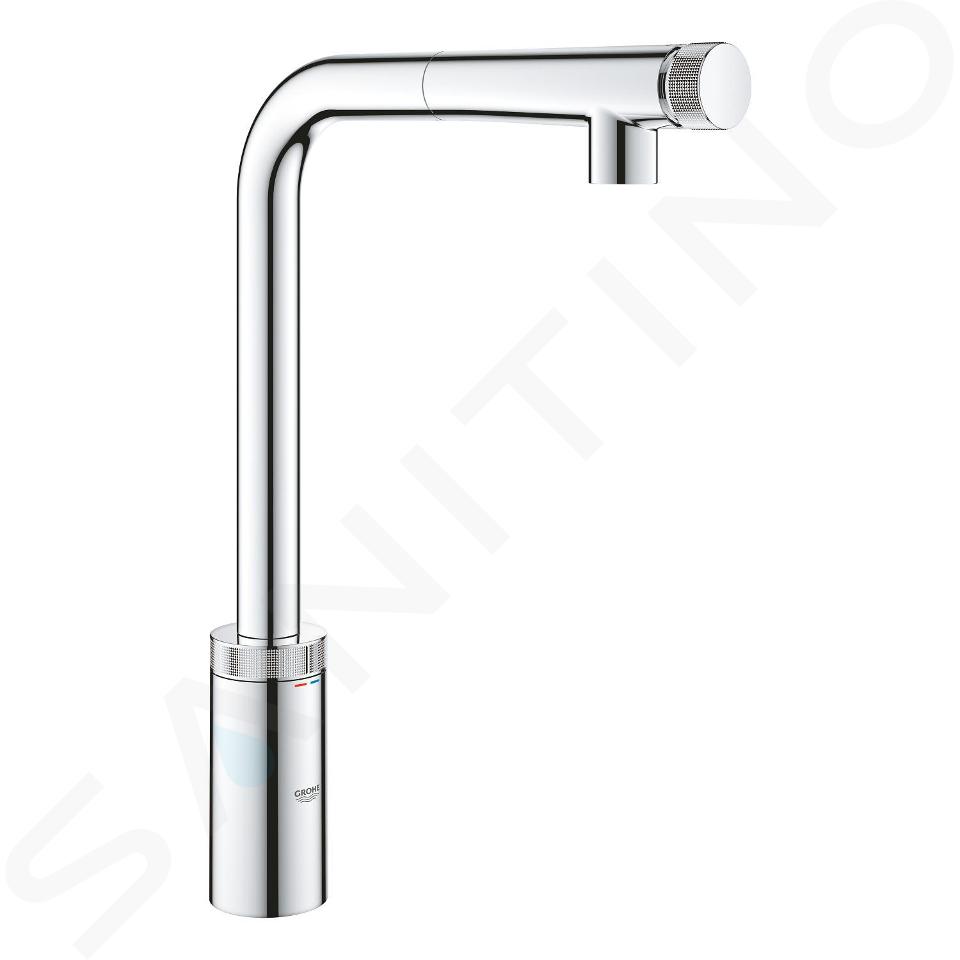 Grohe Minta SmartControl - Grifo de fregadero con ducha extraíble, SmartControl, cromo 31613000