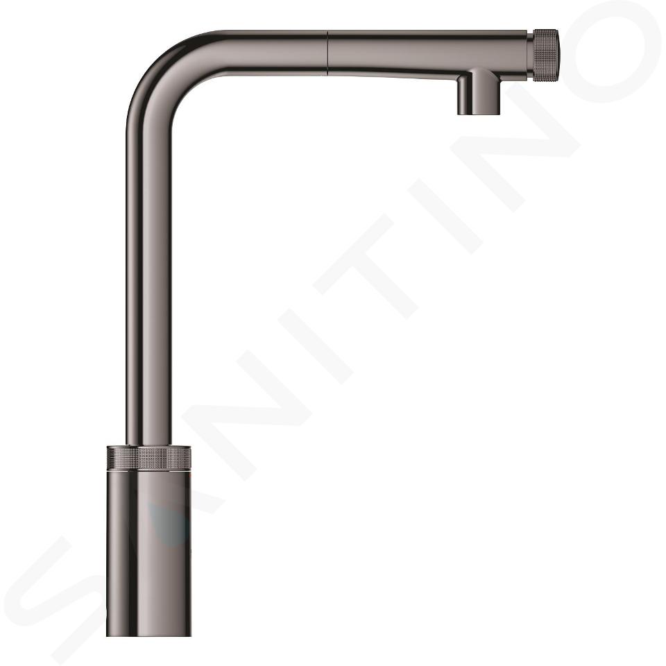 Grohe Minta SmartControl - Mitigeur d'évier avec douchette extractible, SmartControl,  Hard Graphite 31613A00