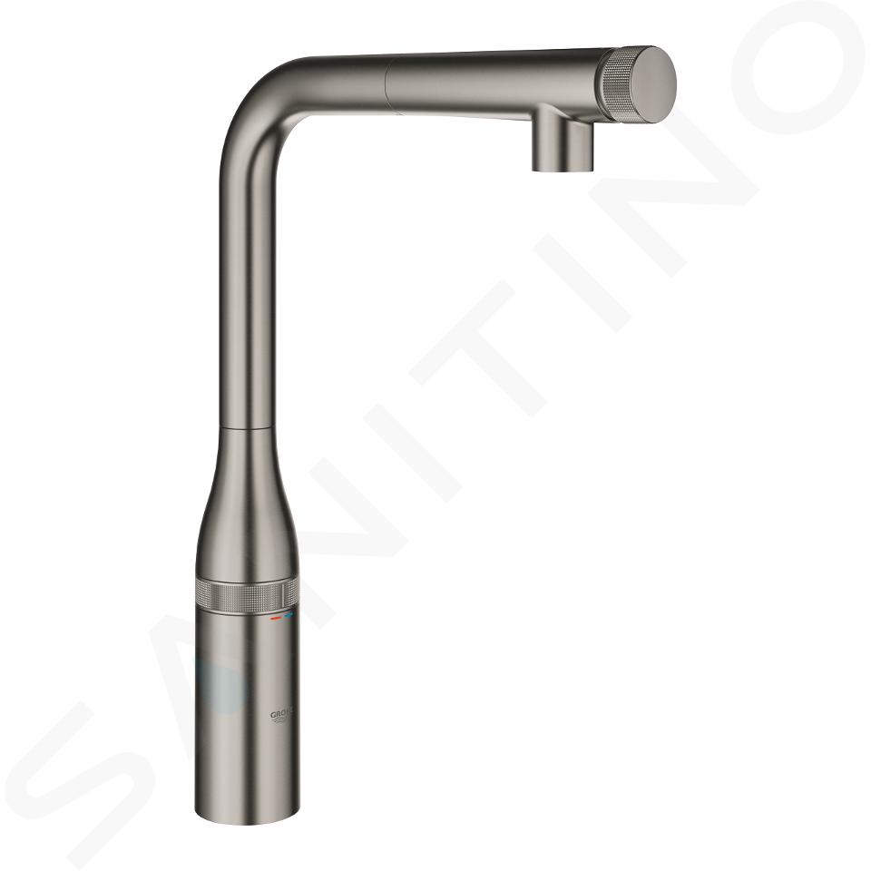 Grohe Essence SmartControl - Bateria zlewozmywakowa z wyciąganą wylewką, SmartControl,  Brushed Hard Graphite 31615AL0