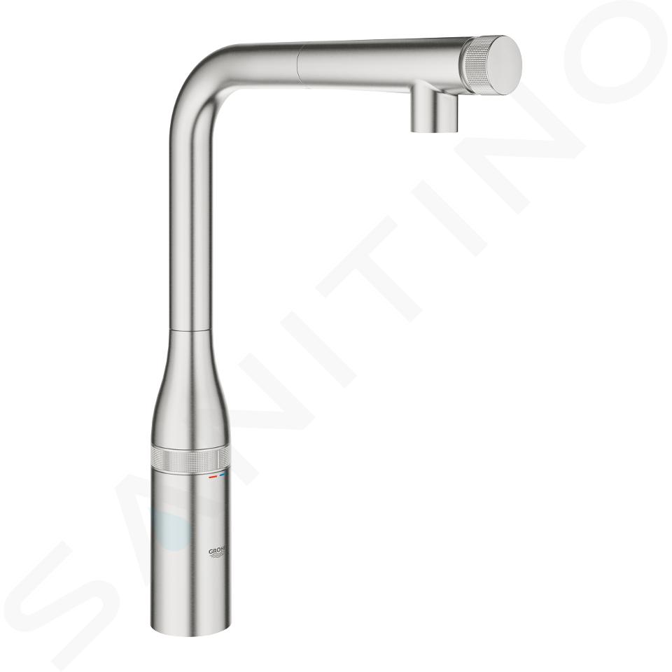 Grohe Essence SmartControl - Bateria zlewozmywakowa z wyciąganą wylewką, SmartControl, Supersteel 31615DC0