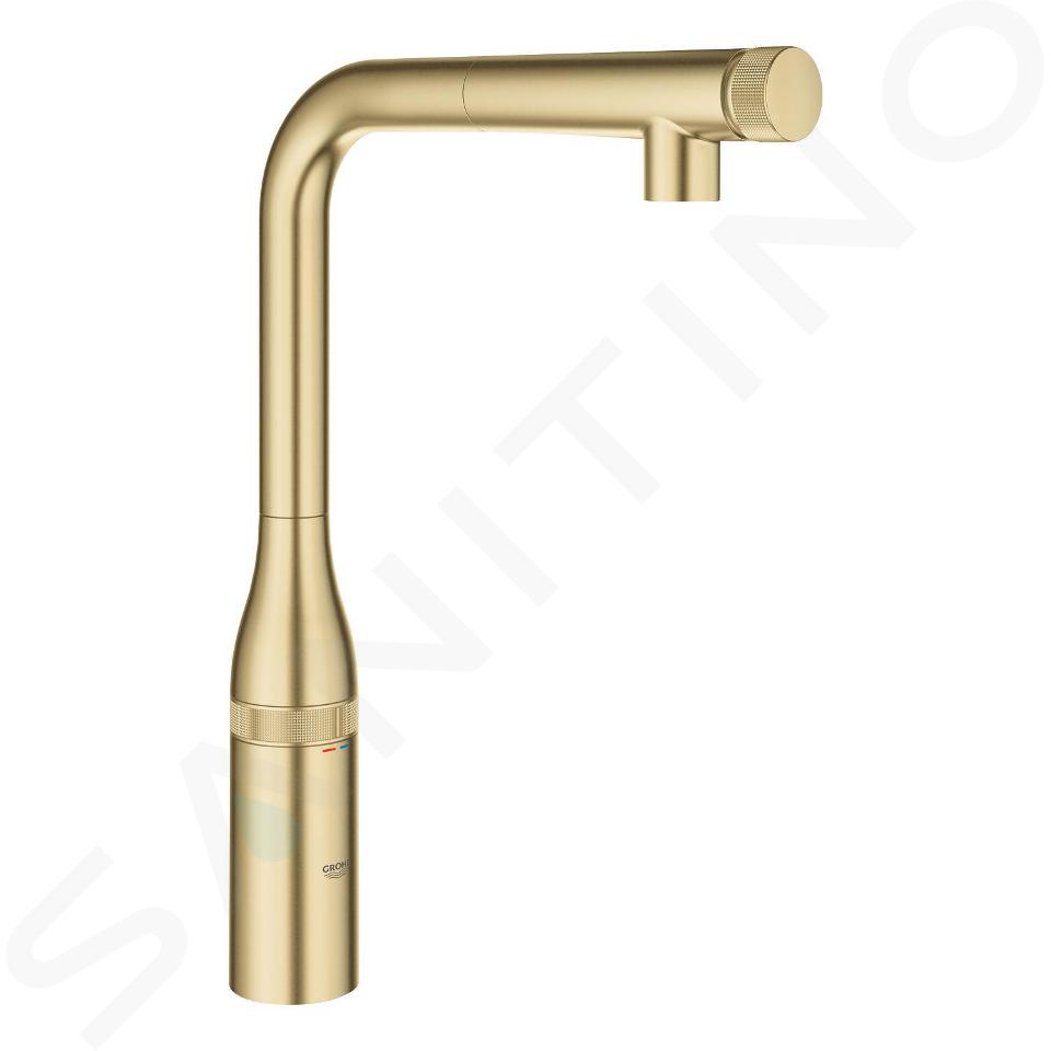 Grohe Essence SmartControl - Mitigeur d'évier avec douchette extractible, SmartControl,  Cool Sunrise brossé 31615GN0