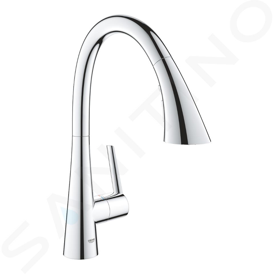 Grohe Zedra - Dřezová baterie s výsuvnou sprškou, chrom 32294002