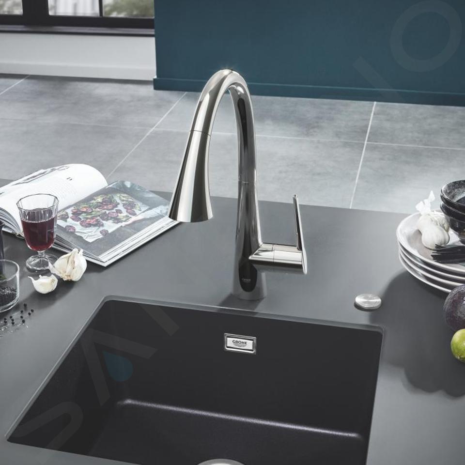 GROHE 30026002 Zedra - Grifo de cocina con filtro de agua cromado