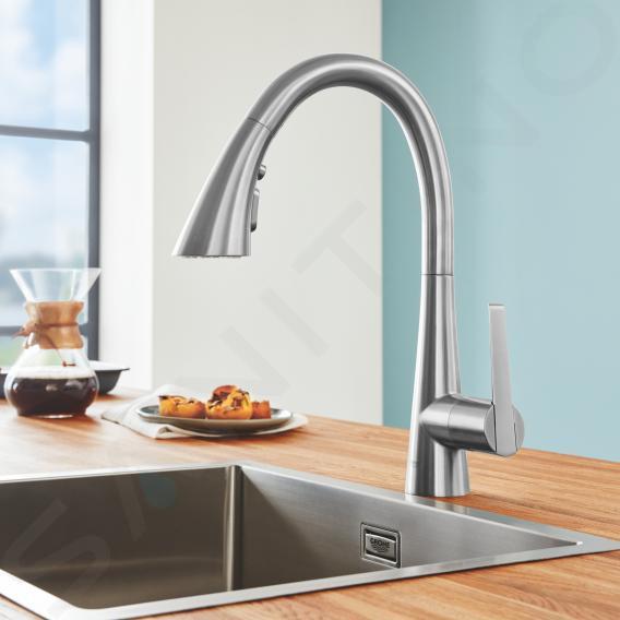 Grohe 32294002 miscelatore monocomando per lavello con doccetta