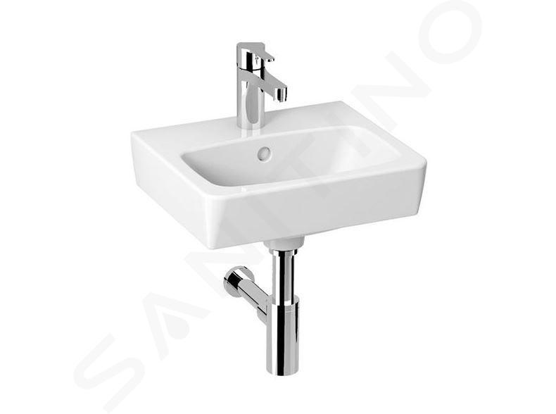 Jika Lyra plus - Lavabo 400x340 mm, con troppopieno e foro per miscelatore, bianco H8153800001041