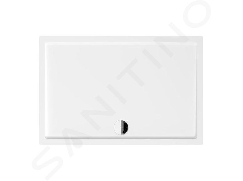 Jika Padana - Douchebak, gegoten marmer, 120x90x4 cm, wit H2119390000001