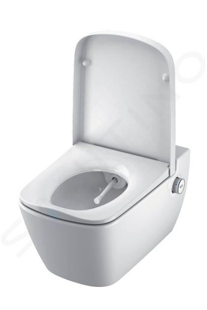 Tece TECEone - Inodoro suspendido con ducha de bidé y asiento SoftClose, Rimless, blanco TECEONESET