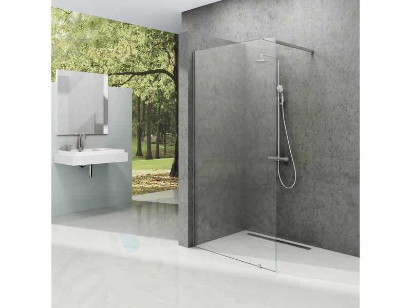 Ravak Walk-In - Paroi de douche Walk-in Wall 90, 900x2000 mm, noir/verre transparent GW9W70300Z1