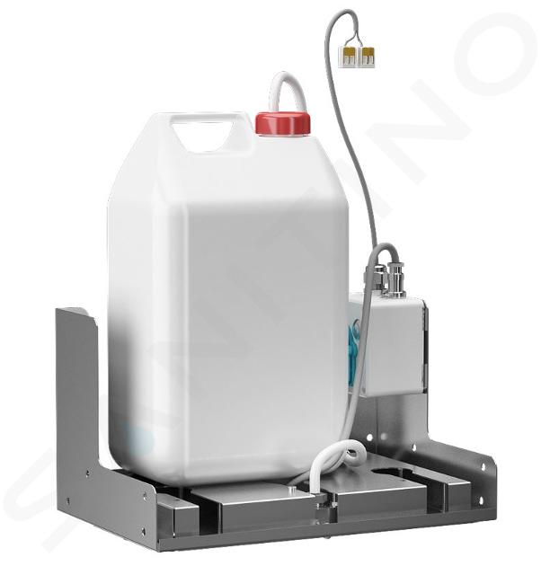 Sanela Accesorios de acero inoxidable - Dispensador de jabón de pared para colocar detrás del espejo, acero inoxidable SLZN 84A
