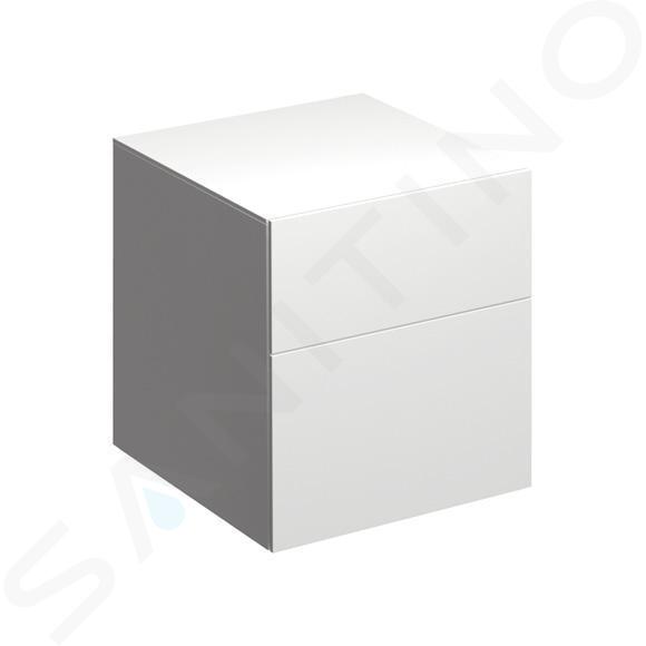Geberit Xeno 2 - Mobiletto laterale 45x51 cm con cassetti, bianco lucido 500.504.01.1