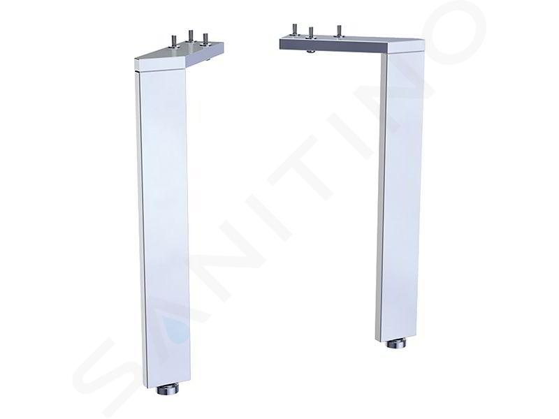 Geberit Acanto - Pies para armarios 281 mm, aluminio/cromo 500.658.00.2