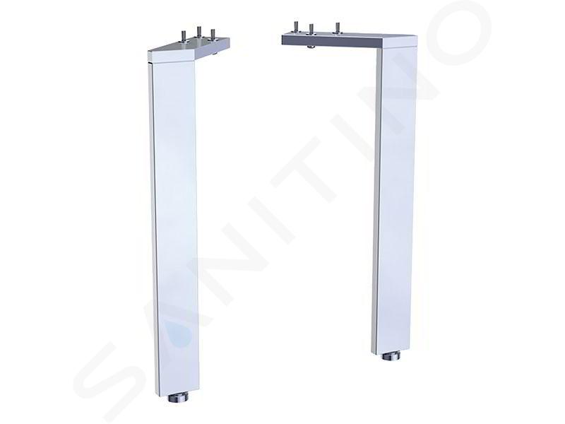 Geberit Acanto - Pies para armarios 316 mm, aluminio/cromo 500.657.00.2