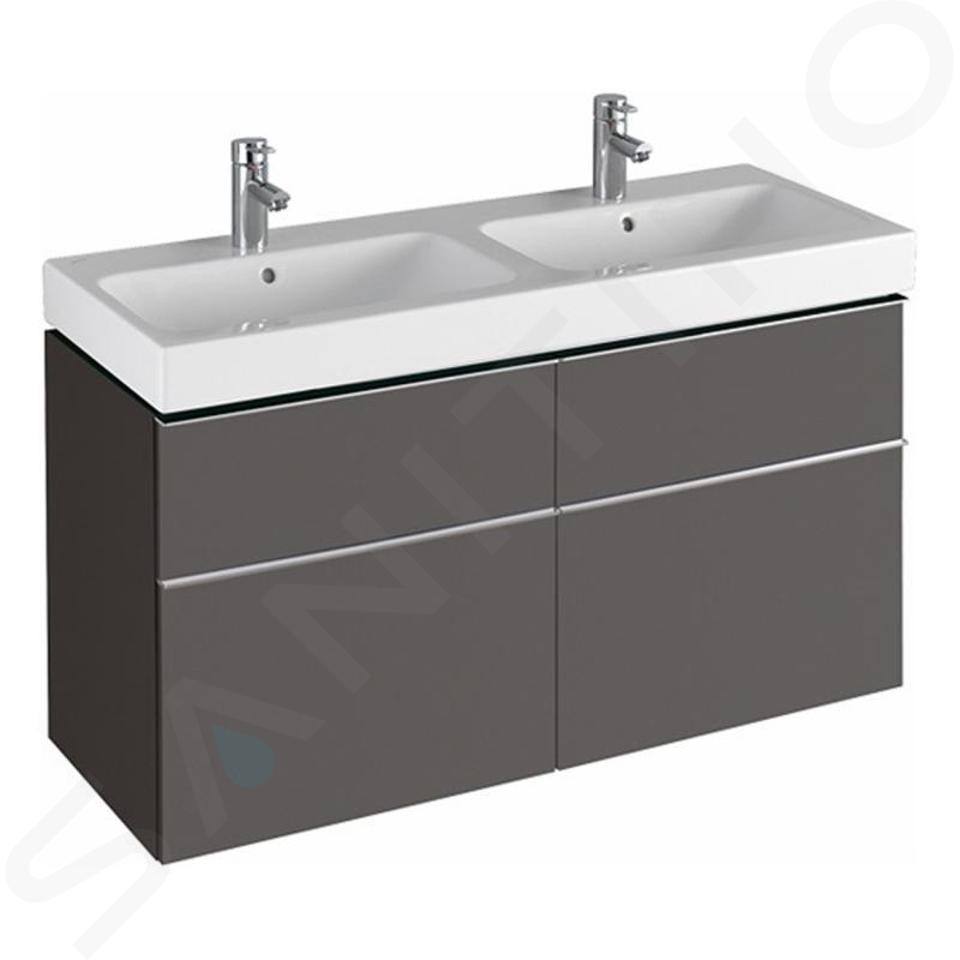 Geberit iCon - Mobile sottolavabo doppio 1200 mm, 4 cassetti, color lava  841521000